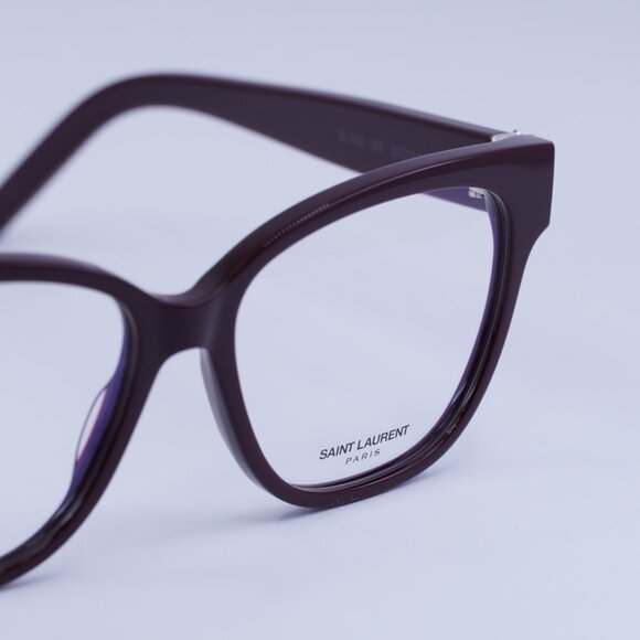 🕶️ New Saint Laurent SLM33 006 Eyeglasses - Burgundy Frame 53mm - Picture 2 of 12